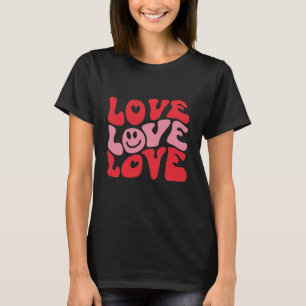 Love Valentine's Day Groovy Funny Holiday  T-Shirt