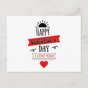 Love Valentine's Day Heart Couples Cute Funny Gift Postcard