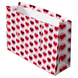 Love Valentine's Day Hearts XOXO Large Gift Bag