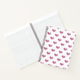Love Valentine's Day Hot Pink Heart Sketch Notebook