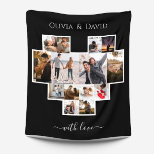 Love Valentine's Day Photo Collage  Fleece Blanket