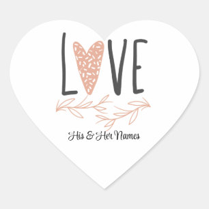 Love - Valentine's Day Positivity Boho Modern Cute Heart Sticker