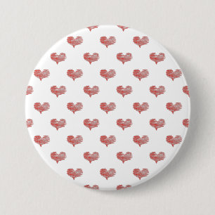 Love Valentine's Day Red Heart Sketch 7.5 Cm Round Badge