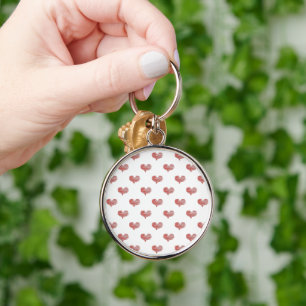 Love Valentine's Day Red Heart Sketch Key Ring