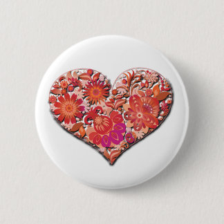 Love Valentine's Day Red Heart Vector Valentine 6 Cm Round Badge