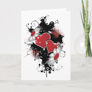 Love Valentine's Day Red Hearts Vector Valentine Holiday Card