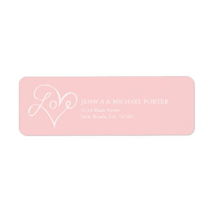Love Valentine's Day Return Address Label