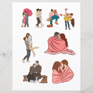 Love Valentines Day Romantic Scrapbook elements