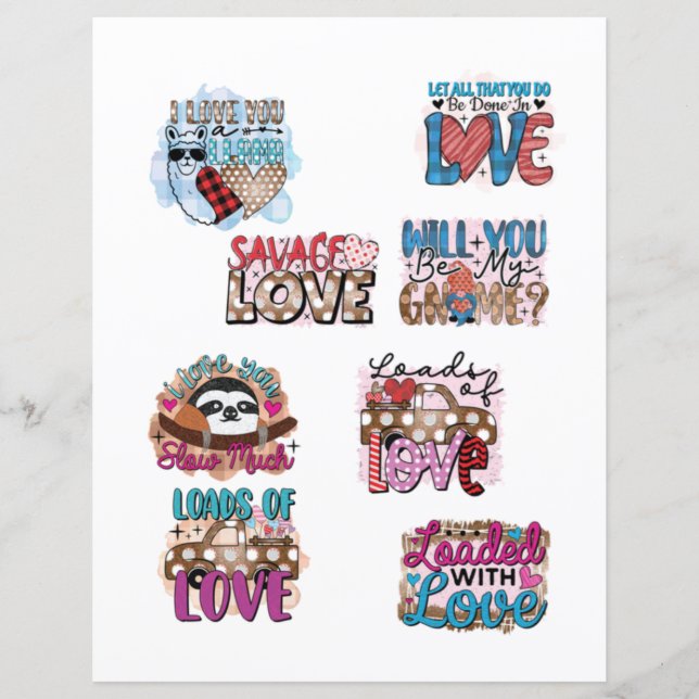 Love Valentines Day Romantic Scrapbook elements  (Front)