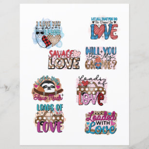 Love Valentines Day Romantic Scrapbook elements