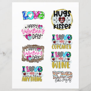 Love Valentines Day Romantic Scrapbook elements