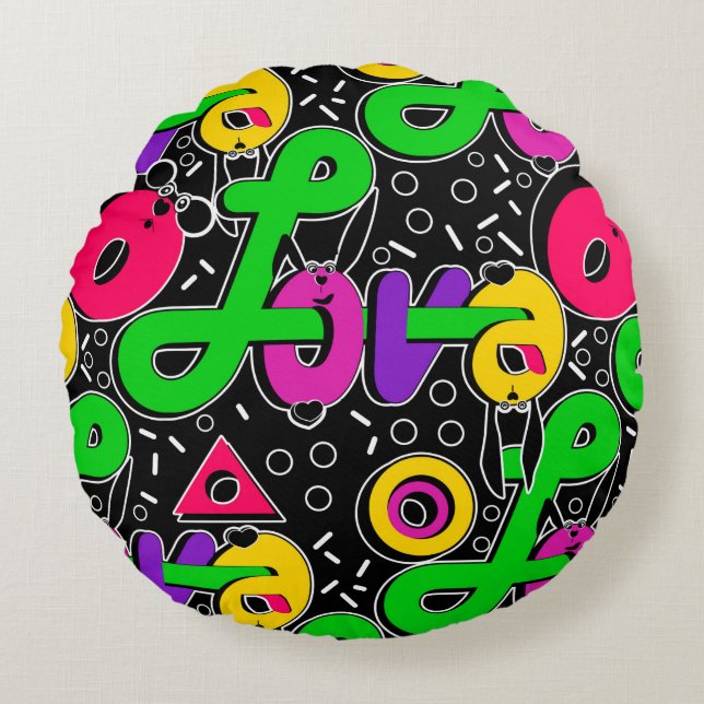 Love, Valentine's day Round Cushion (Front)