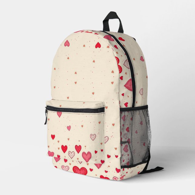 Love Valentines Hearts Wedding - Backpack (Back Corner Right)