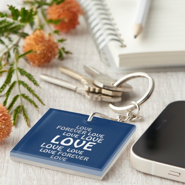 LOVE VALNTINE, BIRTHDAY GIFT BOYFRIEND, WIFE  KEYC KEY RING (Front Right)