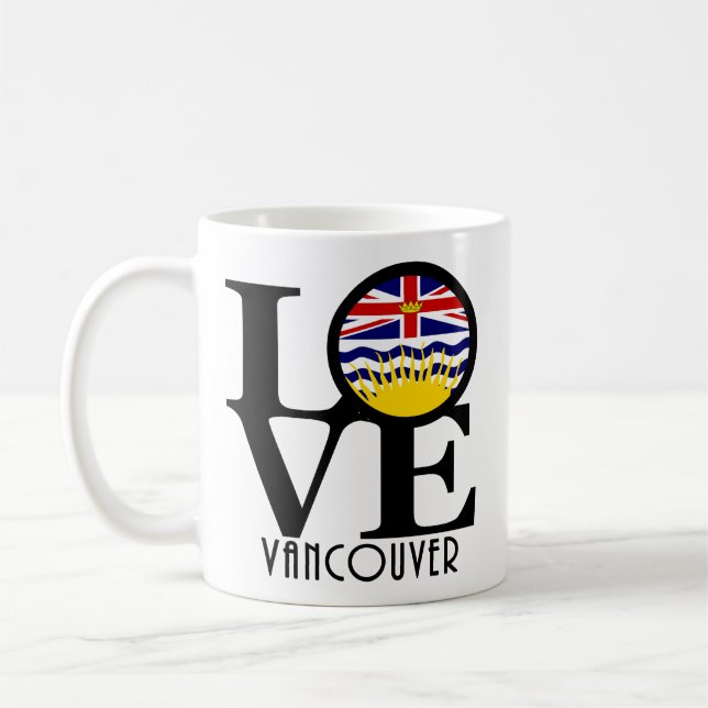 LOVE Vancouver (BC Flag) 11oz Coffee Mug (Left)