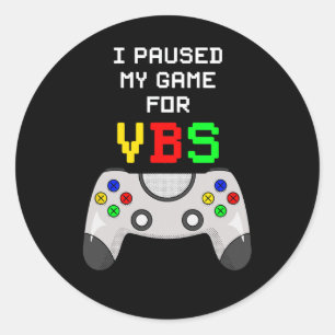 Love Vbs 2024 Video Game Vacation Bible School Gam Classic Round Sticker