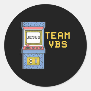 Love Vbs 2024 Video Game Vacation Bible School Ret Classic Round Sticker