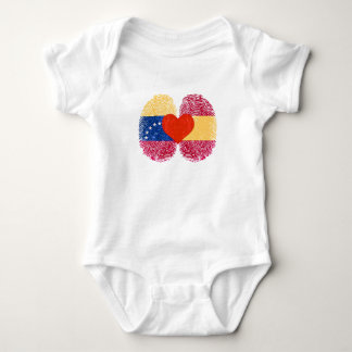 Love Venezuela and Spain Baby Bodysuit