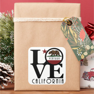 LOVE Ventura California Square Sticker