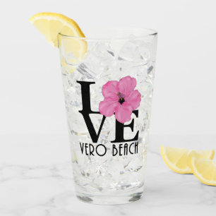 LOVE Vero Beach Hibiscus Glass