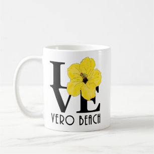 LOVE Vero Beach Yellow Hibiscus 11oz Coffee Mug