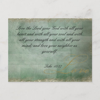 Love Vintage Bible Quote Postcard