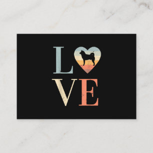 Love Vintage Siberian Husky Gift   Valentines gift Enclosure Card