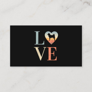 Love Vintage Siberian Husky Gift   Valentines gift Enclosure Card