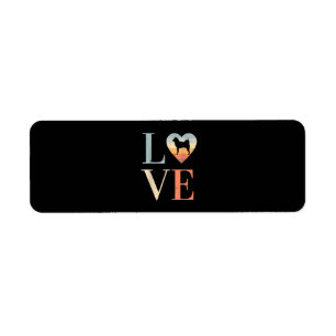 Love Vintage Siberian Husky Gift   Valentines gift Return Address Label