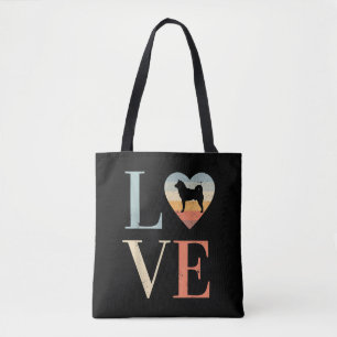 Love Vintage Siberian Husky Gift Valentines gift Tote Bag