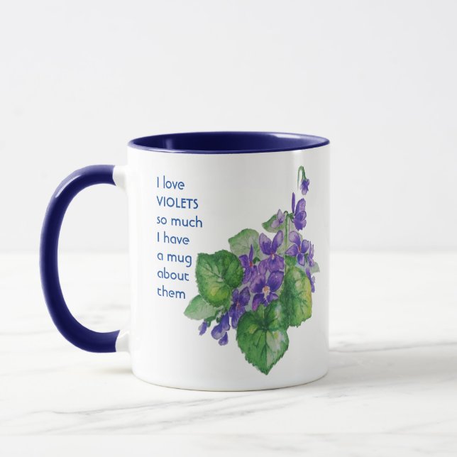 Love VIOLETS so much I  So Much Fun Quote  Mug (Left)