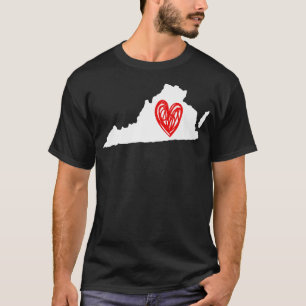 Love Virginia Heart Design Premium T-Shirt