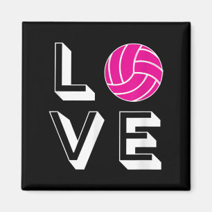 Love Volleyball Girls Birthday Gift Graphic Magnet