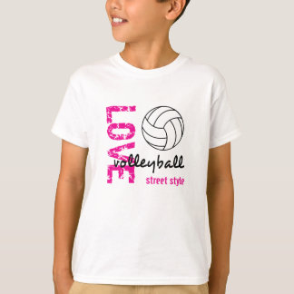 Love Volleyball Street Style Unisex Kids Tee