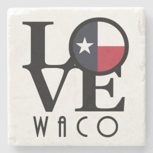 LOVE Waco Texas Stone Coaster