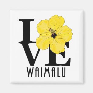 LOVE Waimalu Yellow Hibiscus Magnet