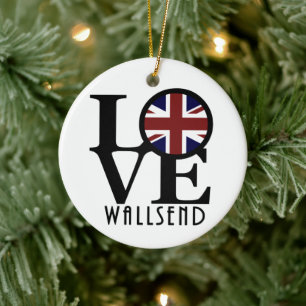 LOVE Wallsend England Ceramic Ornament