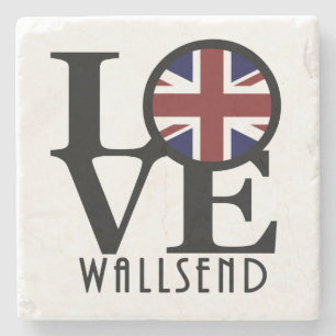 LOVE Wallsend England Stone Coaster