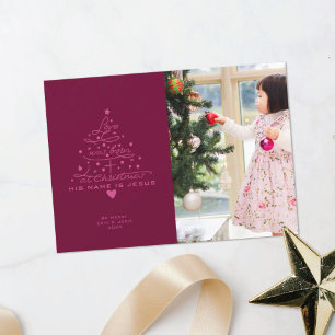 Love Was Born Tree Christmas Card