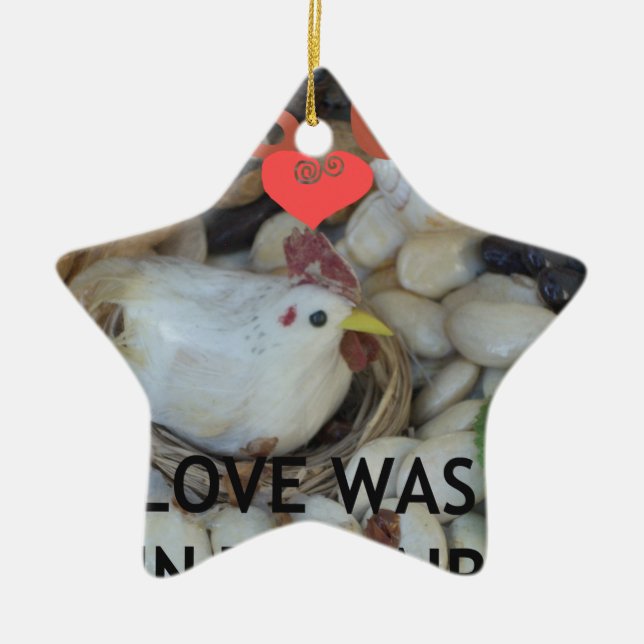 Love was in the Air Ceramic Ornament (Front)