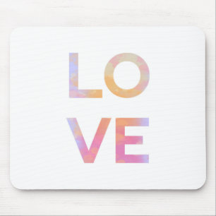 Love, watercolor mouse pad