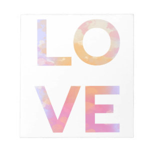 Love, Watercolor Notepad