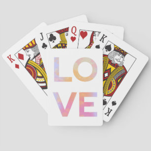 Love, watercolor playing cards
