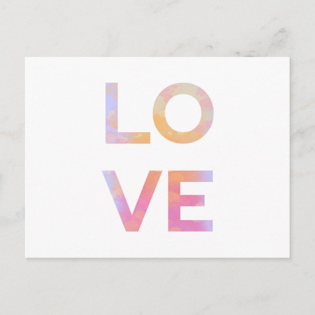 Love, watercolor postcard (Front)