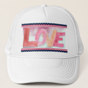 Love:WaterColor Trucker Hat