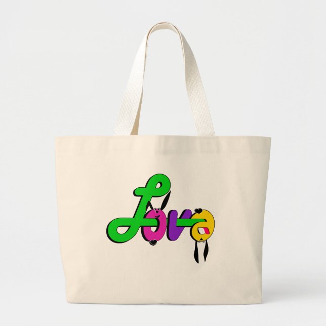 Love, wedding large tote bag (Front)
