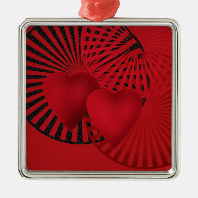 Love ,Wedding Metal Ornament (Front)