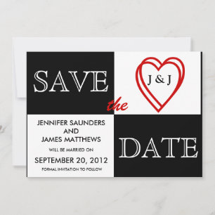 LOVE Wedding Save the Date Announcement Front View
