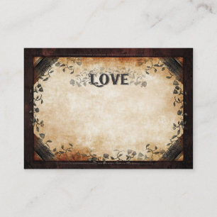LOVE Wedding Seating Cards BLANK FRONT Names Back