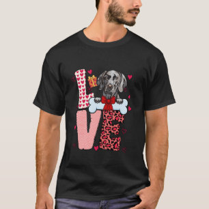 Love Weimaraner Dog Lover Heart Women Men Valentin T-Shirt
